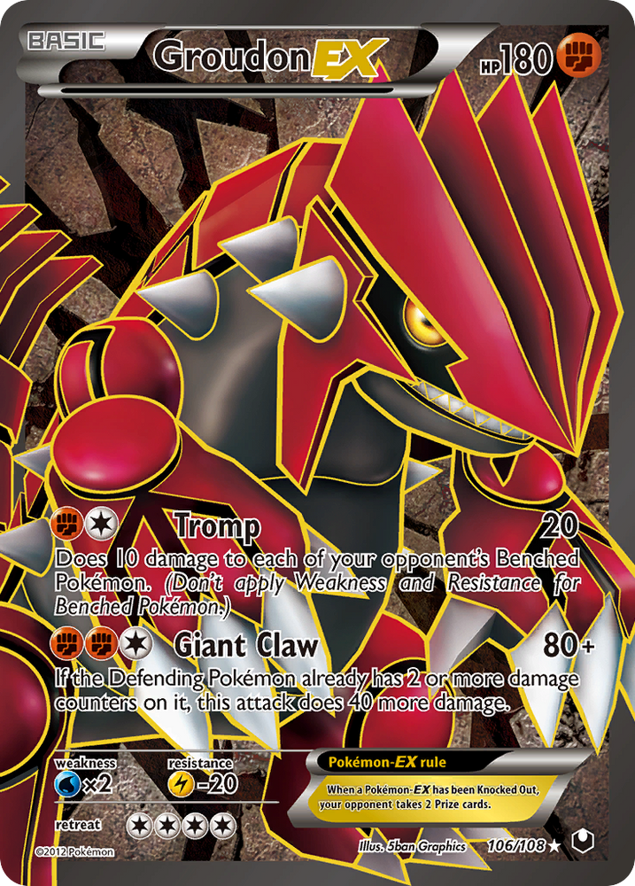 Groudon EX (106/108) [Noir et blanc : Explorateurs sombres] 