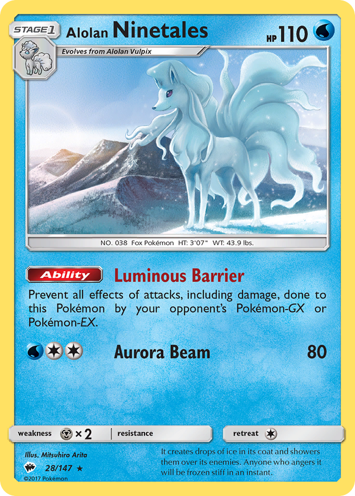 Alolan Ninetales (28/147) [Soleil et Lune : Ombres brûlantes] 