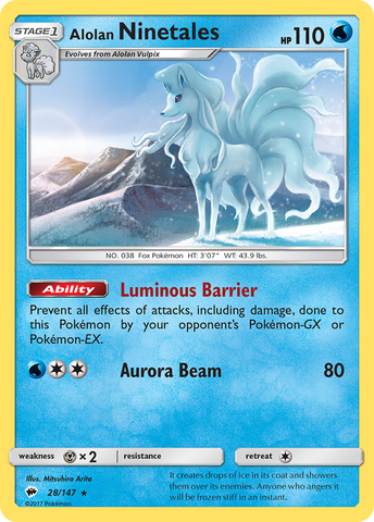 Alolan Ninetales (28/147) [Soleil et Lune : Ombres brûlantes] 