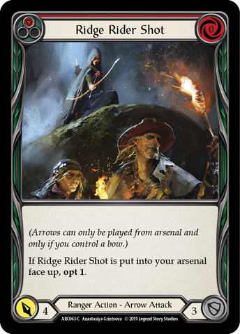 Ridge Rider Shot (Red) [ARC063-C] (Arcane Rising)  1st Edition Rainbow Foil