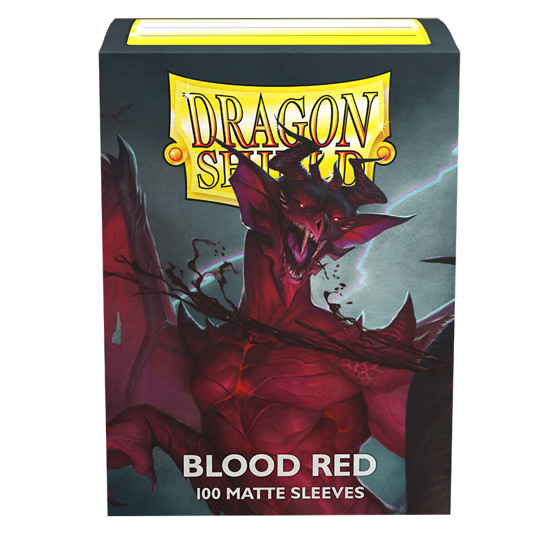 Dragon Shield : Pochettes standard 100 ct – Rouge sang (mat) 