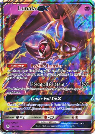 Lunala GX (66/149) (carte Jumbo) [Soleil et Lune : ensemble de base] 