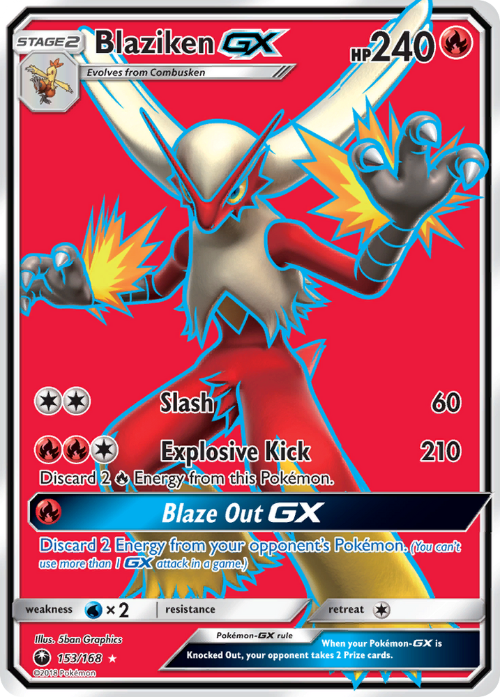 Blaziken GX (153/168) [Soleil et Lune : Tempête céleste] 