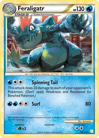 Feraligatr (20/123) (Exclusivité Theme Deck) [HeartGold &amp; SoulSilver : Ensemble de base] 