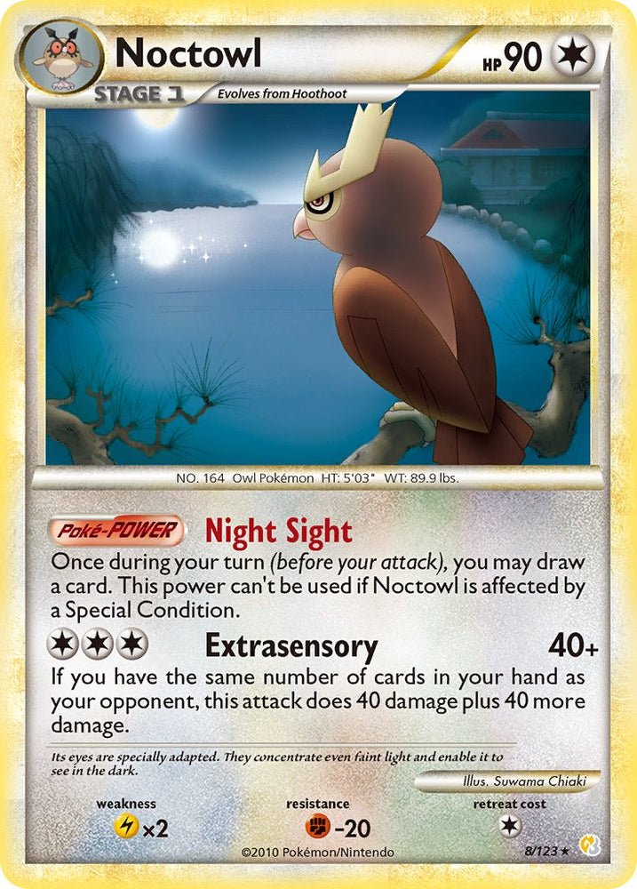 Noctowl (8/123) (Thème Deck exclusif) [HeartGold &amp; SoulSilver : Ensemble de base] 