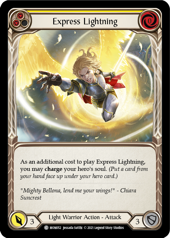 Express Lightning (Jaune) [MON052-RF] (Monarch) 1ère édition Rainbow Foil 