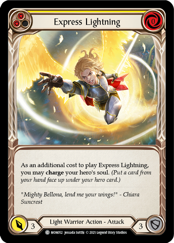 Express Lightning (Jaune) [MON052-RF] (Monarch) 1ère édition Rainbow Foil 