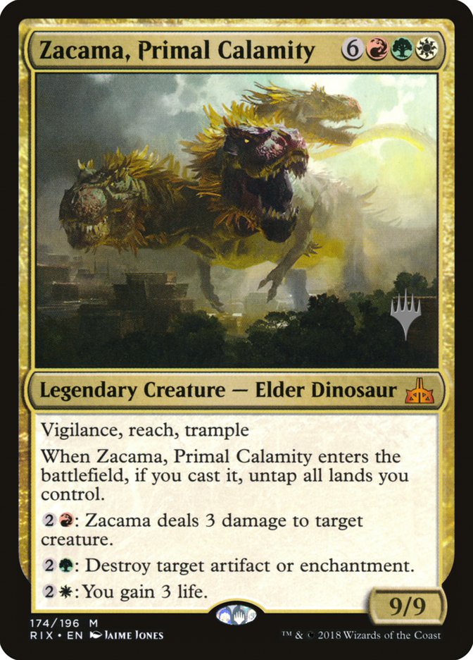 Zacama, Primal Calamity (Pack promotionnel) [Rivals of Ixalan Promos] 