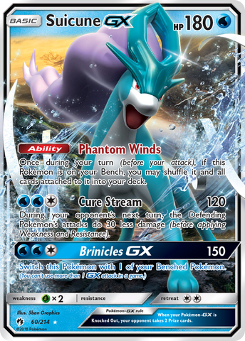 Suicune GX (60/214) [Soleil et Lune : Tonnerre perdu] 