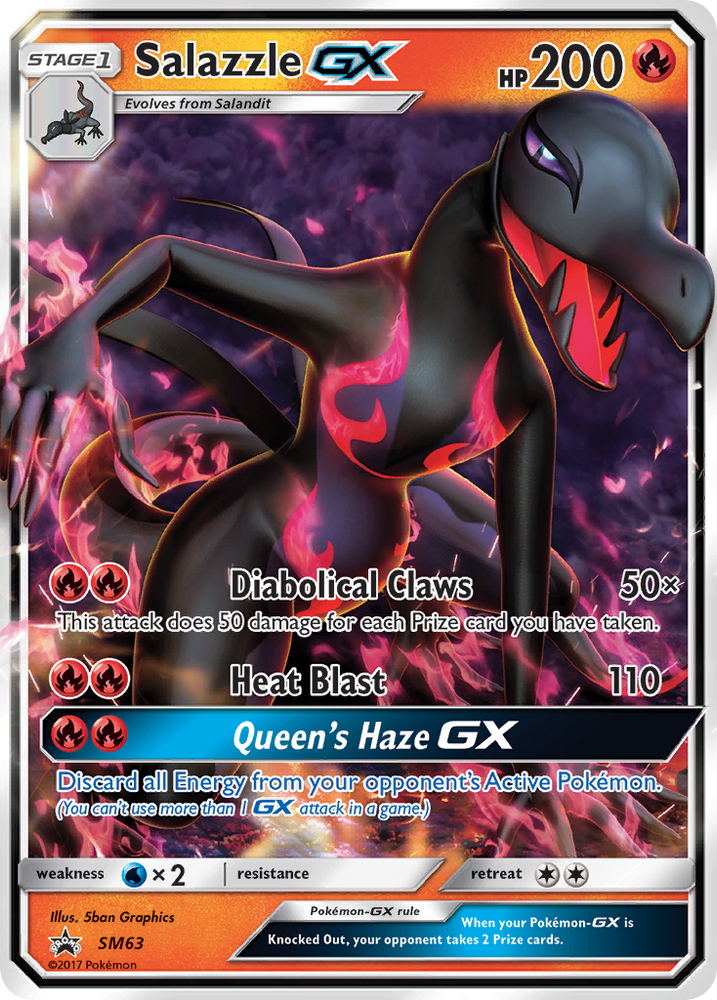 Salazzle GX (SM63) [Soleil et Lune : Promos Black Star] 