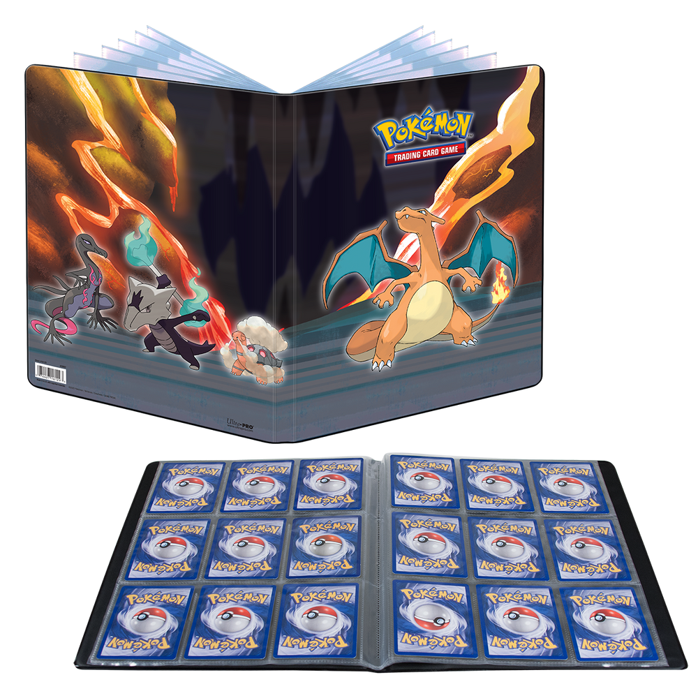 Ultra PRO : Portefeuille 9 poches - Pokémon (Charizard, Salazzle, Torkoal et Alolan Marowak) 