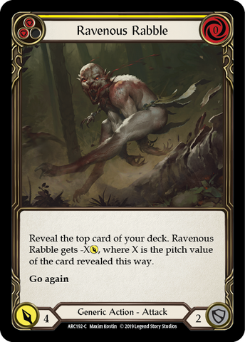 Ravenous Rabble (Jaune) [ARC192-C] (Arcane Rising) 1ère édition Rainbow Foil 