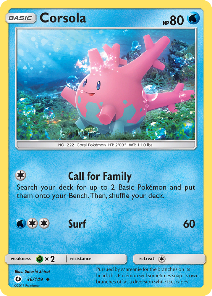 Corsola (36/149) [Soleil et Lune : Ensemble de base] 