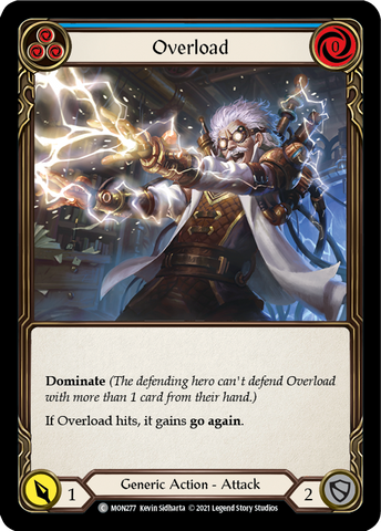 Overload (Blue) [MON277] (Monarch)  1st Edition Normal