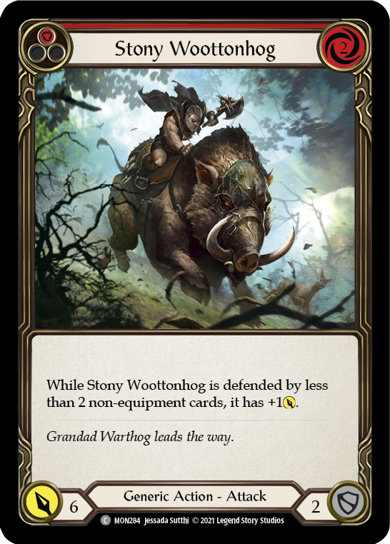 Stony Woottonhog (Rouge) [MON284-RF] (Monarch) 1ère édition Rainbow Foil 