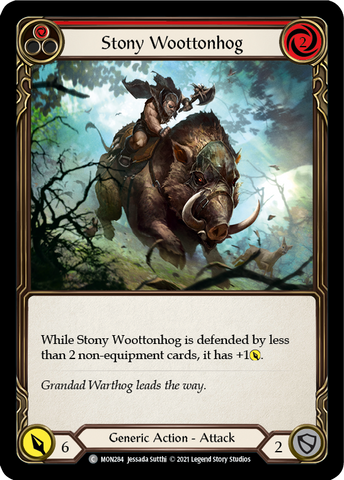 Stony Woottonhog (Rouge) [MON284-RF] (Monarch) 1ère édition Rainbow Foil 