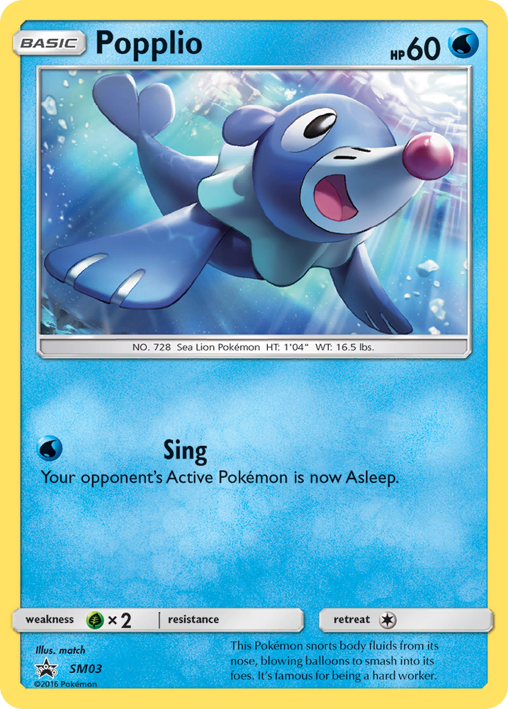 Popplio (SM03) [Soleil et Lune : Promos Black Star]