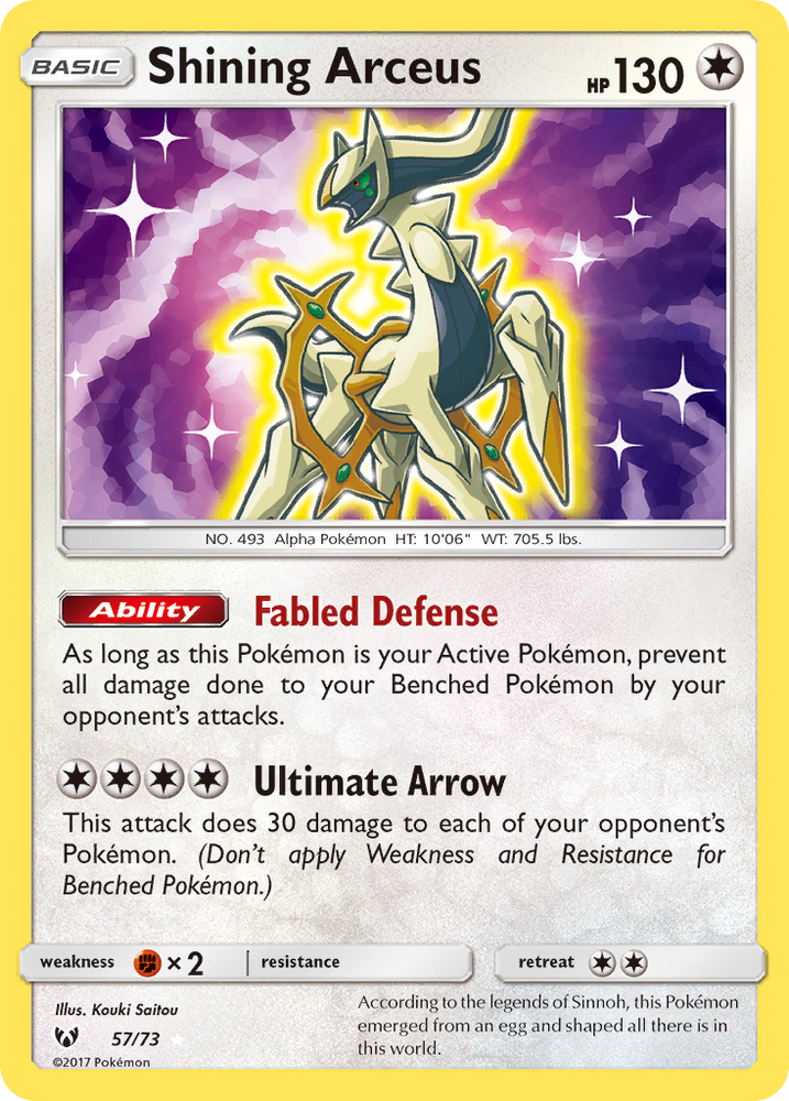 Shining Arceus (57/73) [Soleil et Lune : Légendes brillantes] 