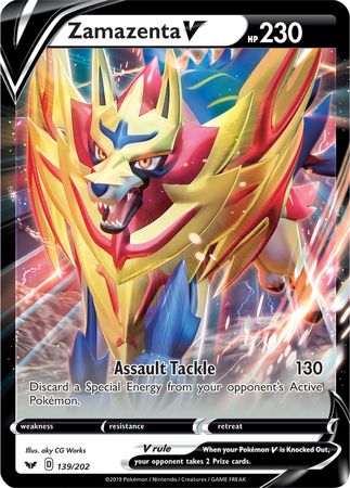 Zamazenta V (139/202) (carte Jumbo) [Épée et bouclier : ensemble de base] 