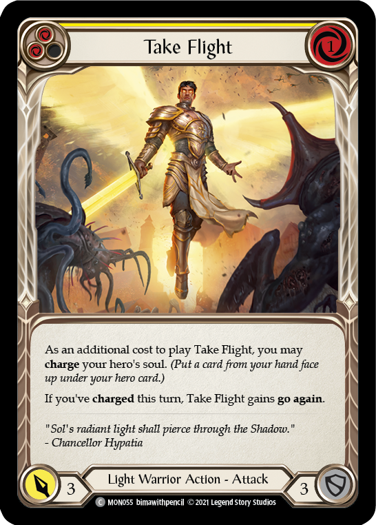 Take Flight (Jaune) [MON055-RF] (Monarch) 1ère édition Rainbow Foil 