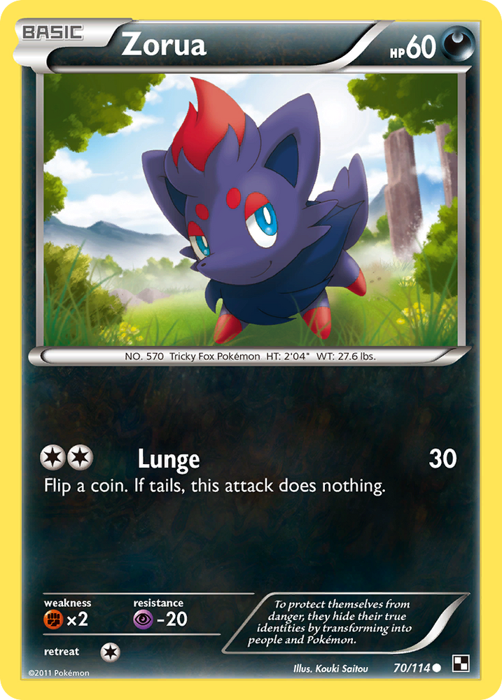 Zorua (70/114) [Noir et Blanc : Ensemble de base] 