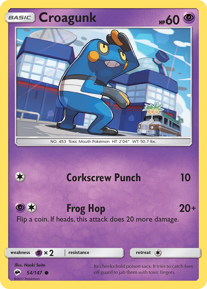 Croagunk (54/147) [Soleil et Lune : Ombres brûlantes] 