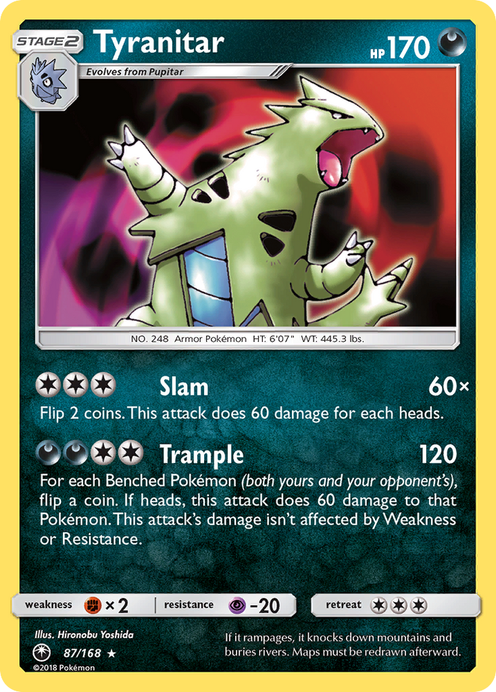 Tyranitar (87/168) [Soleil et Lune : Tempête céleste] 