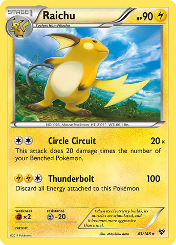 Raichu (43/146) (Battle Arena Deck Exclusif) (Thème Deck Exclusif) [XY : Ensemble de base] 