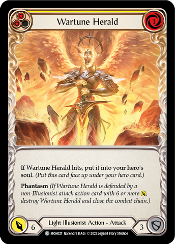 Wartune Herald (Jaune) [MON027-RF] (Monarch) 1ère édition Rainbow Foil 