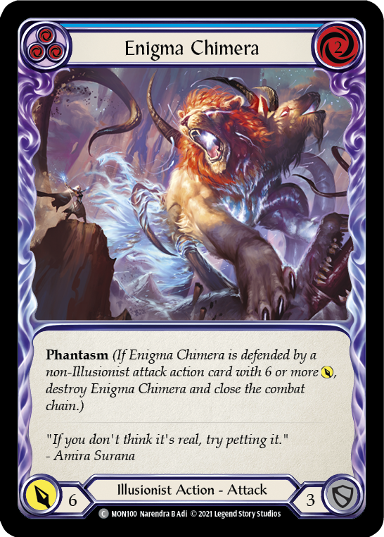 Enigma Chimera (Bleu) [MON100-RF] (Monarch) 1ère édition Rainbow Foil 