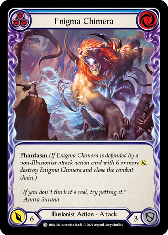 Enigma Chimera (Bleu) [MON100-RF] (Monarch) 1ère édition Rainbow Foil 