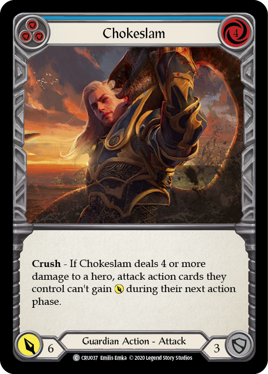 Chokeslam (Bleu) [CRU037] (Crucible of War) 1ère édition Rainbow Foil 