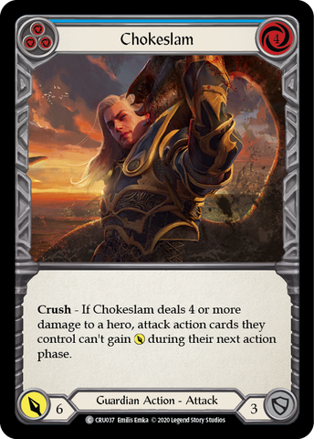 Chokeslam (Bleu) [CRU037] (Crucible of War) 1ère édition Rainbow Foil 