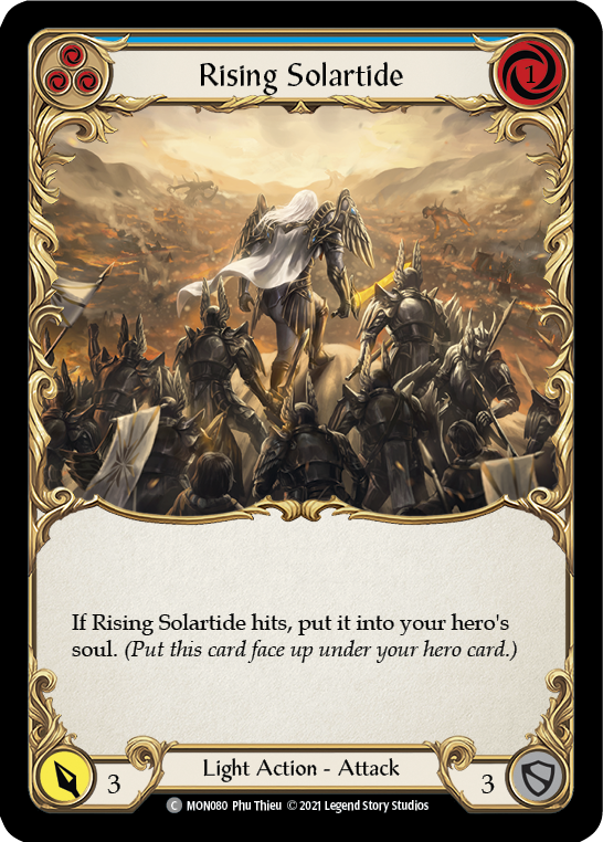 Rising Solartide (Bleu) [MON080-RF] (Monarch) 1ère édition Rainbow Foil 