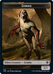 Zombie // Jeton double face Zombie Knight [Starter Commander Decks] 