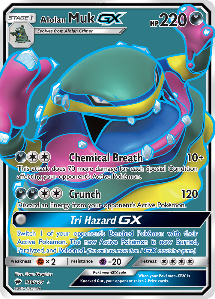 Alolan Muk GX (138/147) [Soleil et Lune : Ombres brûlantes] 