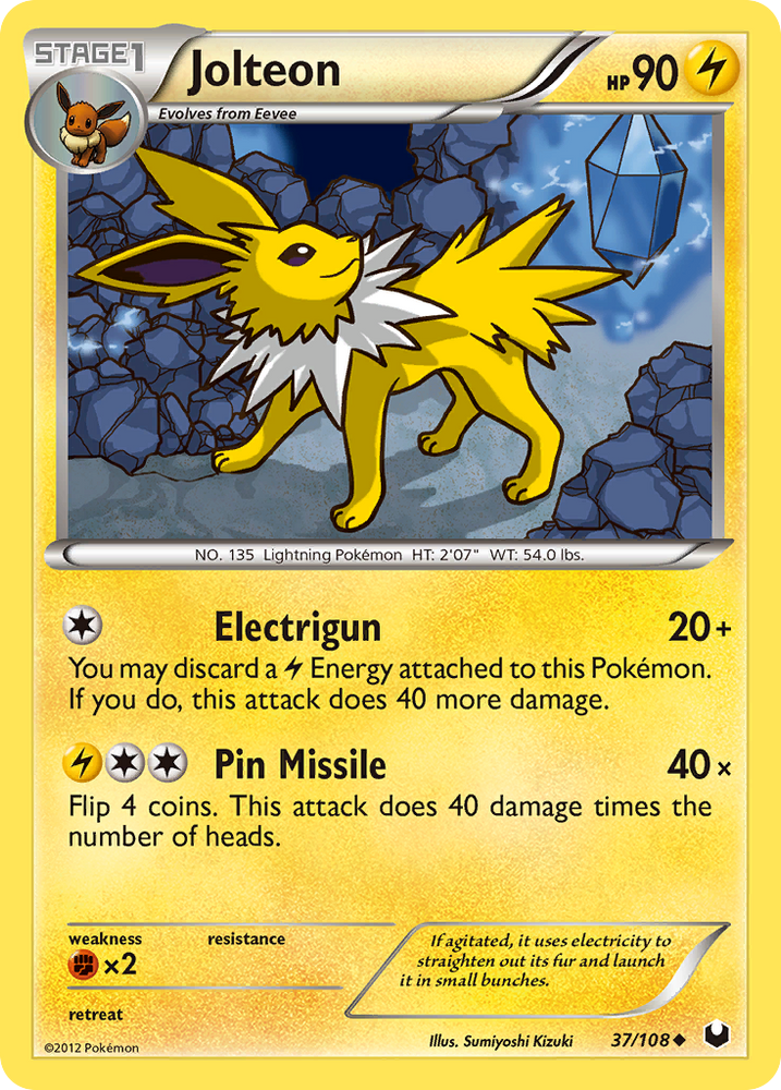 Jolteon (37/108) [Noir et blanc : Explorateurs sombres] 