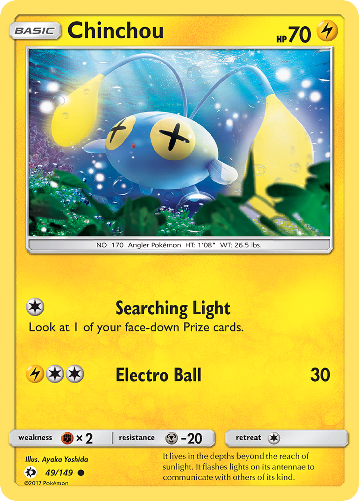 Chinchou (49/149) [Soleil et Lune : Ensemble de base] 