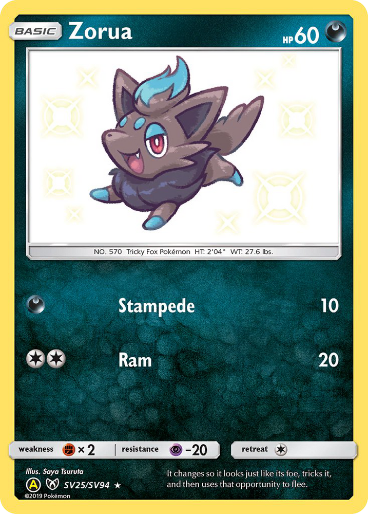 Zorua (SV25/SV94) [Soleil et Lune : Destins cachés - Shiny Vault] 