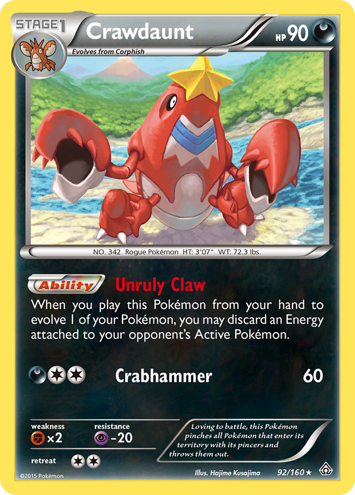 Crawdaunt (92/160) [XY : Primal Clash] 