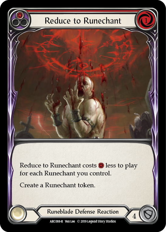 Réduire à Runechant (Rouge) [ARC088-R] (Arcane Rising) 1ère édition Rainbow Foil 