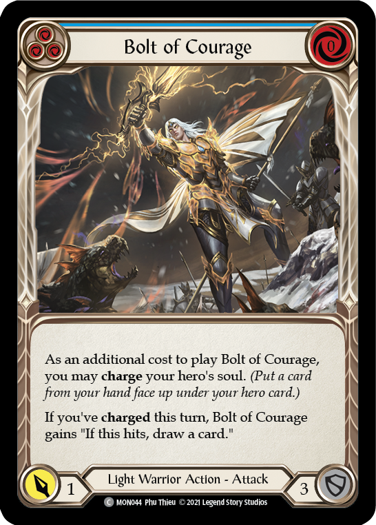 Bolt of Courage (Bleu) [MON044-RF] (Monarch) 1ère édition Rainbow Foil 