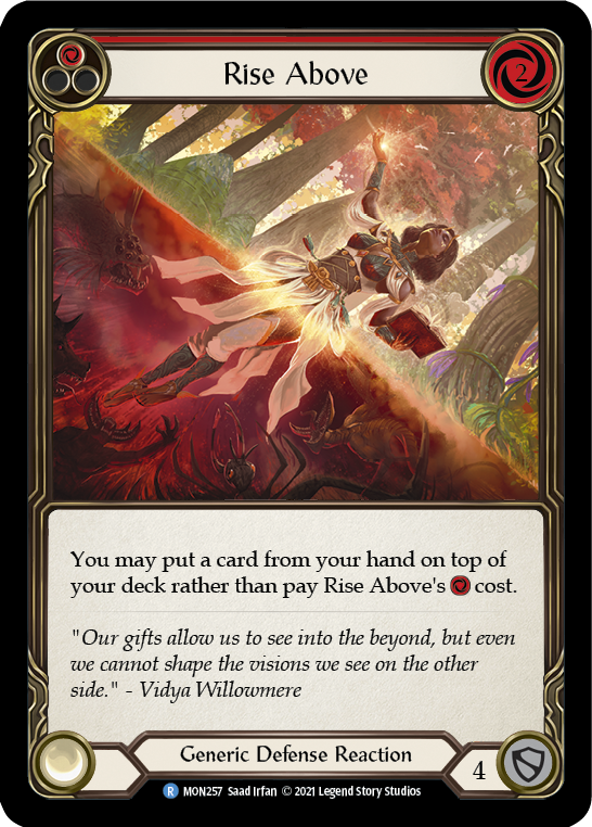 Rise Above (Rouge) [MON257-RF] (Monarch) 1ère édition Rainbow Foil 