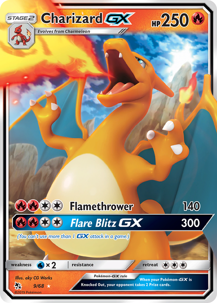 Charizard GX (9/68) [Soleil et Lune : Destins cachés] 