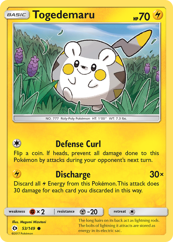 Togedemaru (53/149) [Soleil et Lune : ensemble de base] 