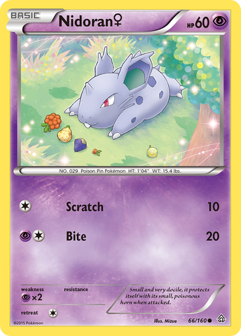 Nidoran (66/160) (Femme) [XY : Primal Clash] 