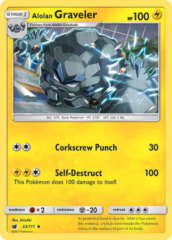 Alolan Graveler (33/111) [Soleil et Lune : Invasion pourpre] 