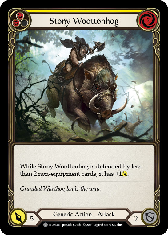 Stony Woottonhog (Jaune) [MON285-RF] (Monarch) 1ère édition Rainbow Foil 