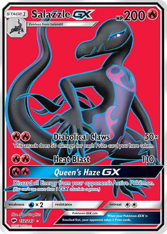 Salazzle GX (132/147) [Soleil et Lune : Ombres brûlantes] 