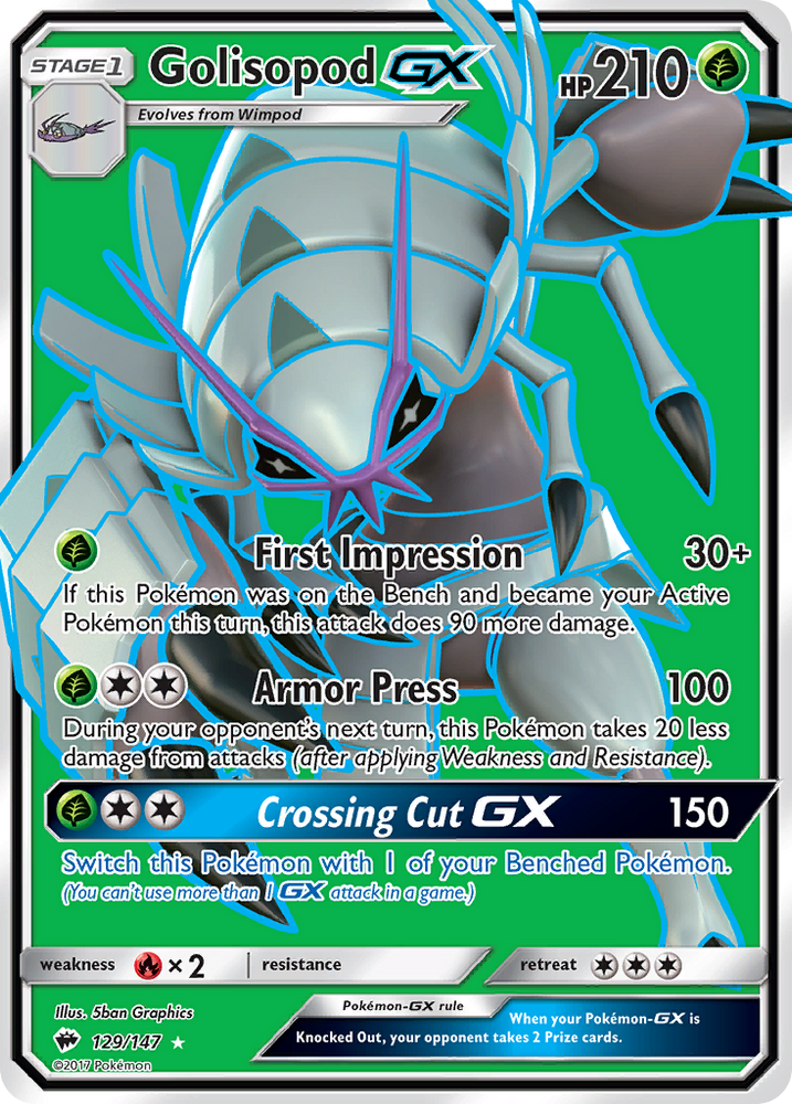 Golisopod GX (129/147) [Soleil et Lune : Ombres brûlantes] 